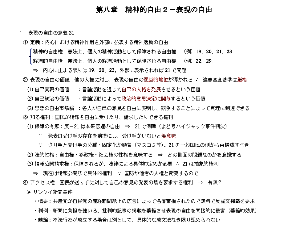 憲法第１６項のテキスト：表現の自由の意義