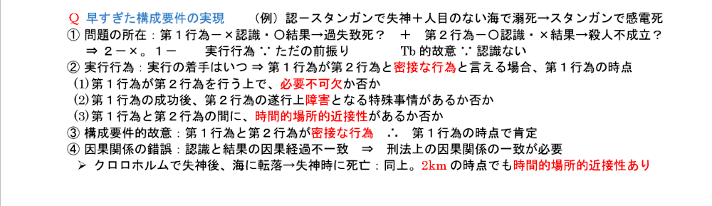 刑法第１７項のテキスト：早すぎた構成要件の実現