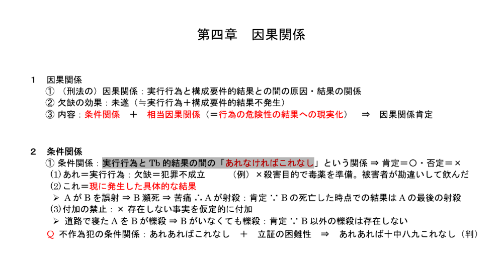 刑法第８項のテキスト：条件関係
